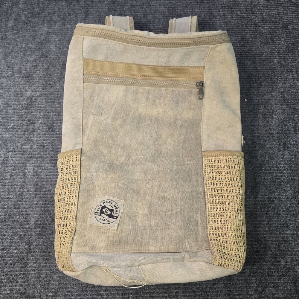 The Real Deal Brazil Bag Backpack Made With 100% Recycled Canvas Tarp Patchwork